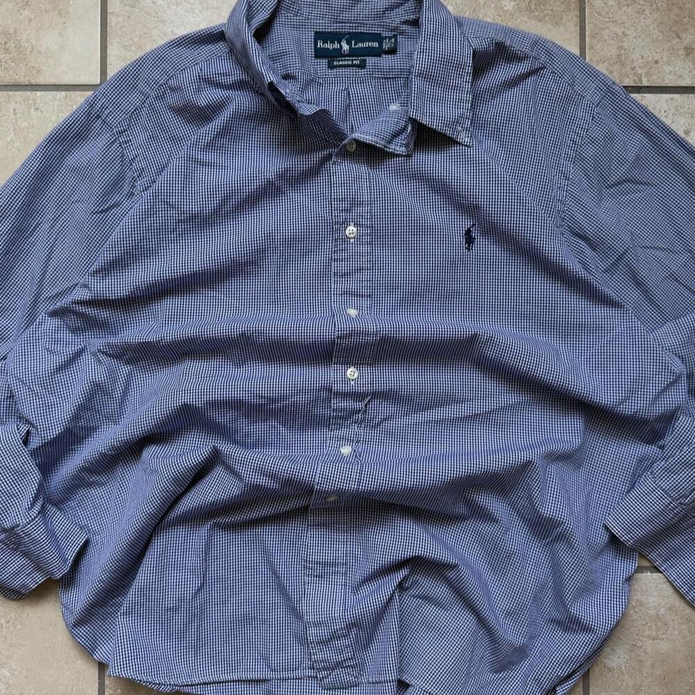 Ralph Lauren Classic Fit Button Up Dress Shirt - Size XL (17 1/2 34-35)